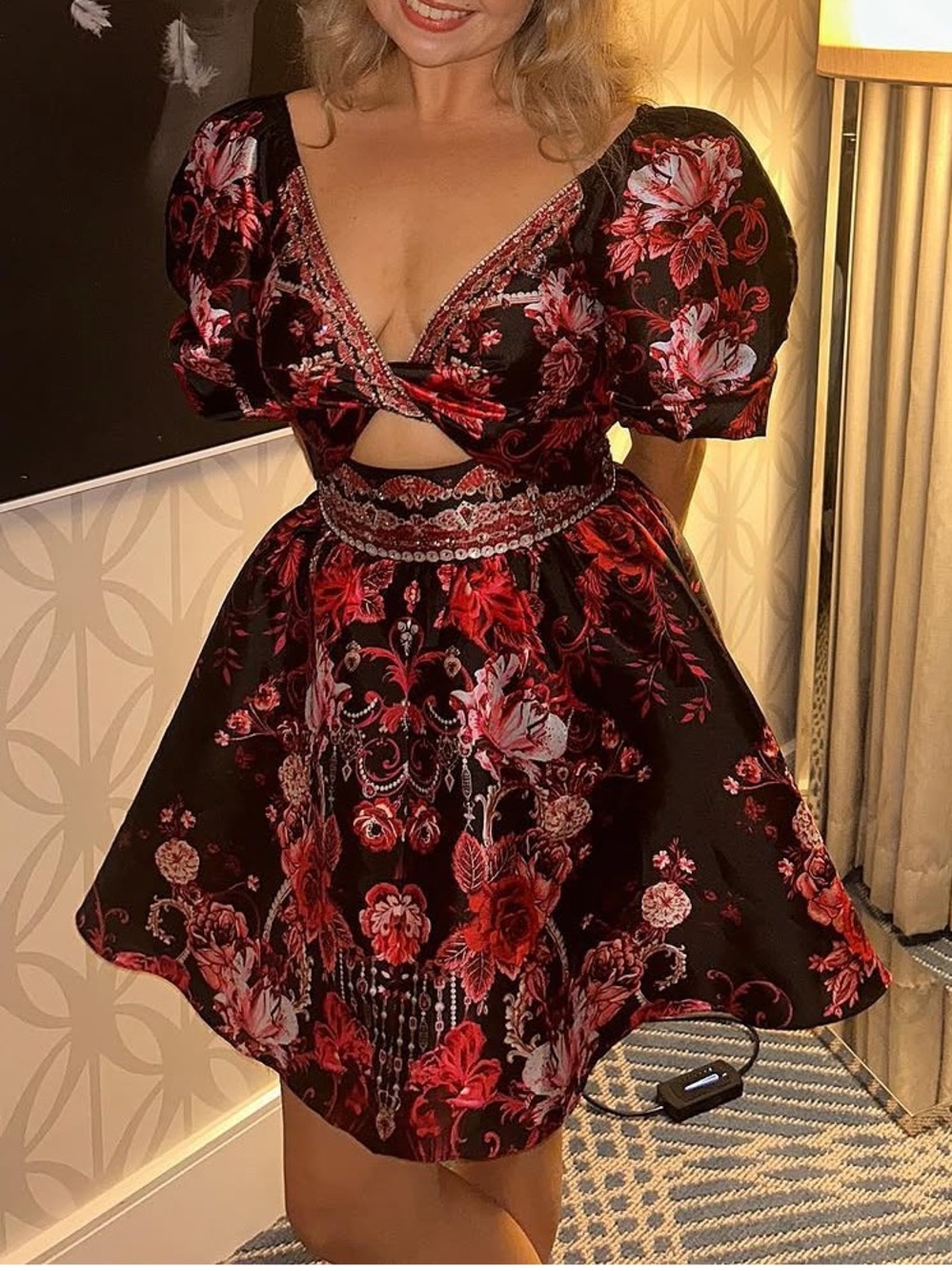 Camilla Sisterhood of the Rose Puff Sleeve Mini Dress Medium NWT - Picture 17 of 17
